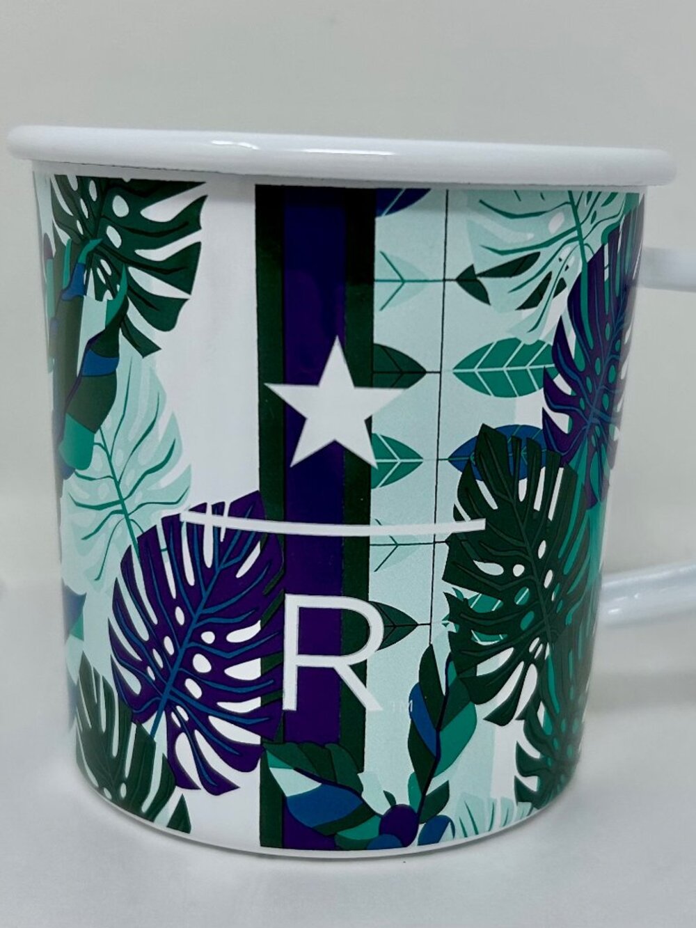 Starbucks Reserve 2018 Tropical Leaf Enamel Mug 14 oz – Star R Roastery Botanica